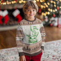 I Will Succeed Because I Am Insane Frog Crocodile Ugly Christmas Sweater