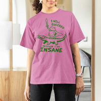 I Will Succeed Because I Am Insane Frog Crocodile T Shirt For Women