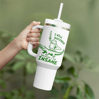 I Will Succeed Because I Am Insane Frog Crocodile Tumbler With Handle