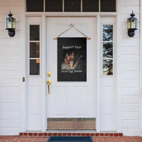 Support Local Dealer Chicken Farmer Garden Flag Funny Animal Graphic Chicken Drinking Iced Coffee