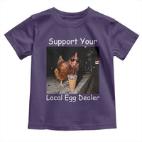 Support Local Dealer Chicken Farmer Toddler T Shirt Funny Animal Graphic Chicken Drinking Iced Coffee