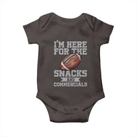 Funny Football Baby Onesie I'm Just Here For The Snacks And Commercials Halftime Show