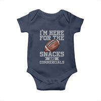Funny Football Baby Onesie I'm Just Here For The Snacks And Commercials Halftime Show