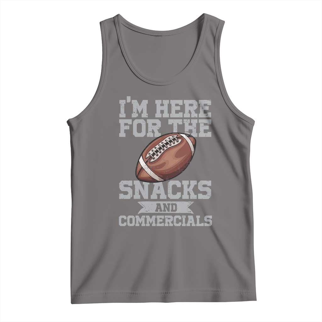 Funny Football Tank Top I'm Just Here For The Snacks And Commercials Halftime Show