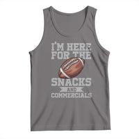 Funny Football Tank Top I'm Just Here For The Snacks And Commercials Halftime Show