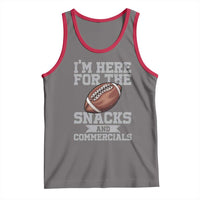 Funny Football Tank Top I'm Just Here For The Snacks And Commercials Halftime Show