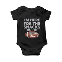 Funny Football Baby Onesie I'm Just Here For The Snacks And Beer