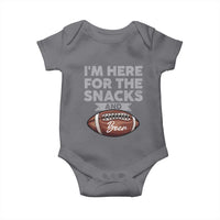 Funny Football Baby Onesie I'm Just Here For The Snacks And Beer