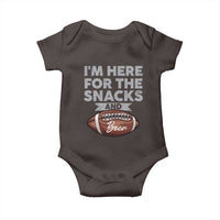 Funny Football Baby Onesie I'm Just Here For The Snacks And Beer