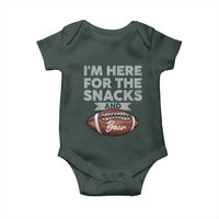 Funny Football Baby Onesie I'm Just Here For The Snacks And Beer
