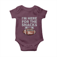 Funny Football Baby Onesie I'm Just Here For The Snacks And Beer
