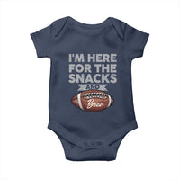 Funny Football Baby Onesie I'm Just Here For The Snacks And Beer