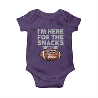 Funny Football Baby Onesie I'm Just Here For The Snacks And Beer