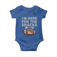 Funny Football Baby Onesie I'm Just Here For The Snacks And Beer