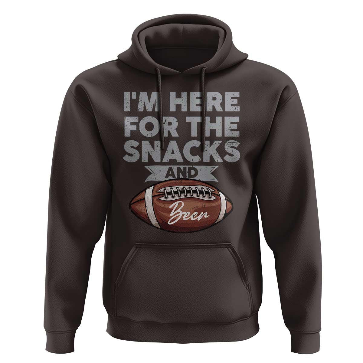 Funny Football Bowl Gift Hoodie I'm Just Here For The Snacks And Beer