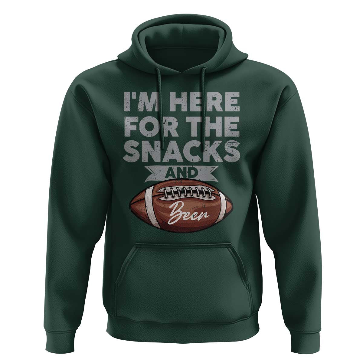 Funny Football Bowl Gift Hoodie I'm Just Here For The Snacks And Beer