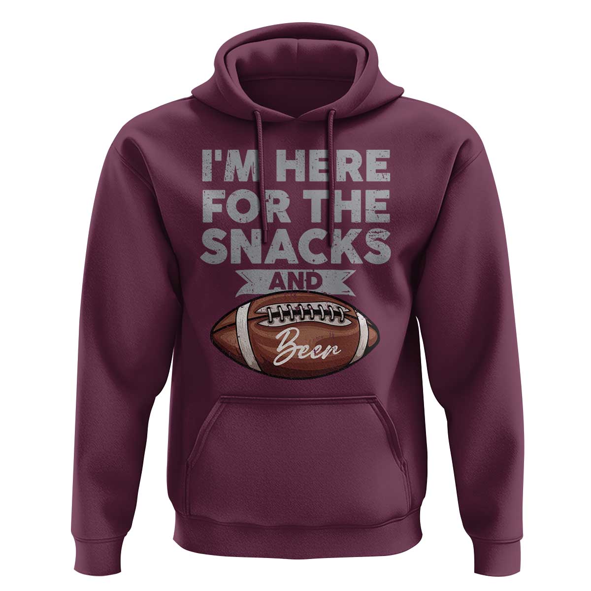 Funny Football Bowl Gift Hoodie I'm Just Here For The Snacks And Beer