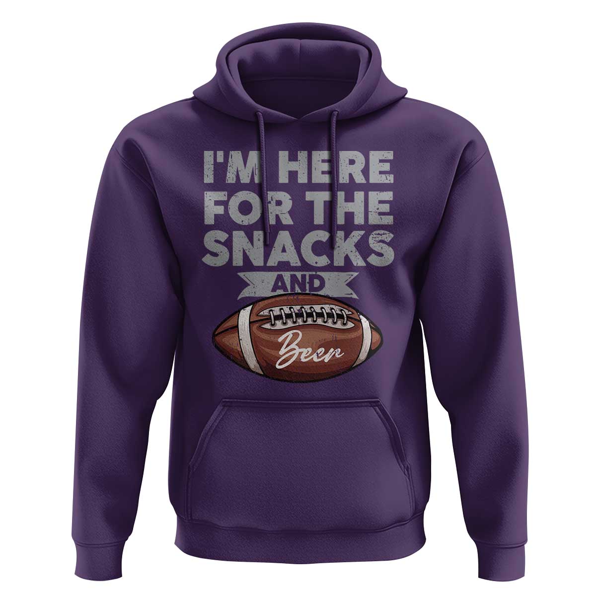 Funny Football Bowl Gift Hoodie I'm Just Here For The Snacks And Beer