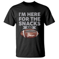 Funny Football Bowl Gift T Shirt I'm Just Here For The Snacks And Beer