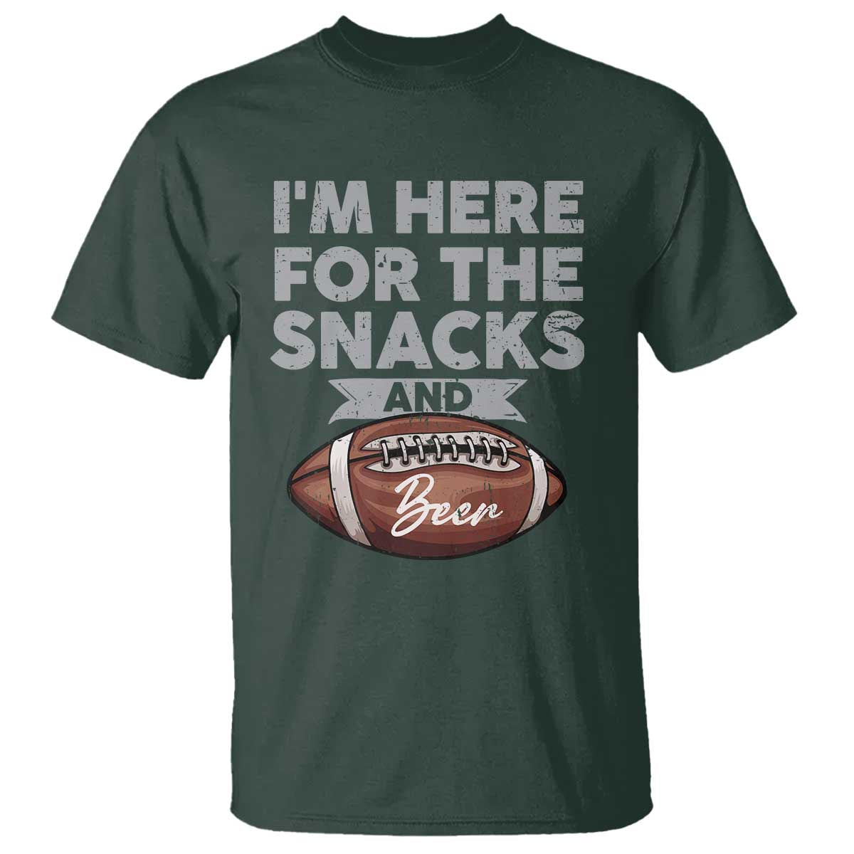 Funny Football Bowl Gift T Shirt I'm Just Here For The Snacks And Beer