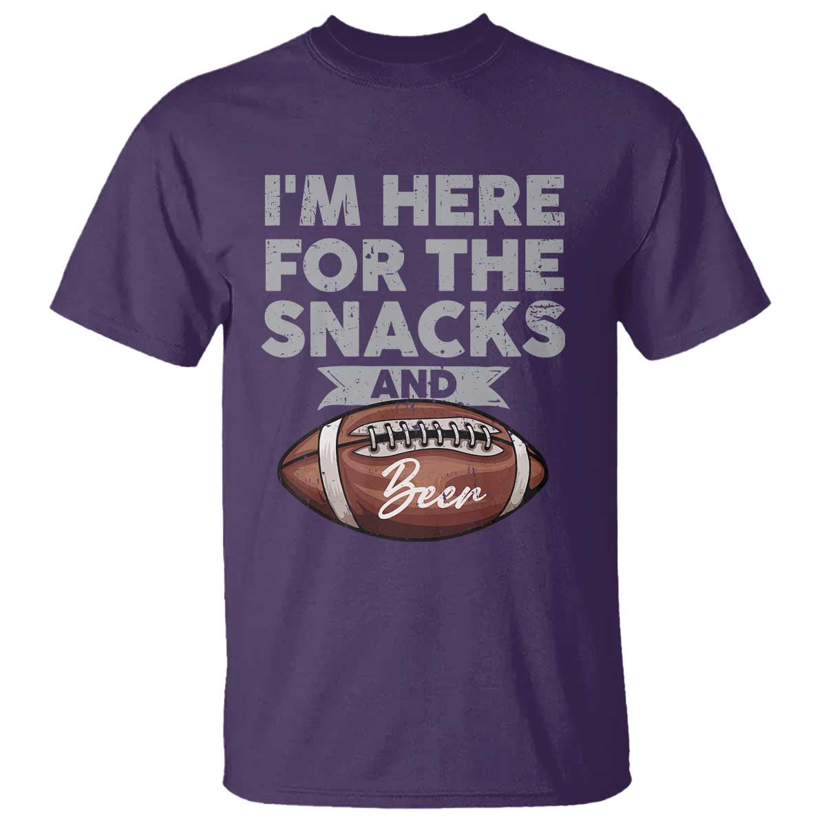 Funny Football Bowl Gift T Shirt I'm Just Here For The Snacks And Beer