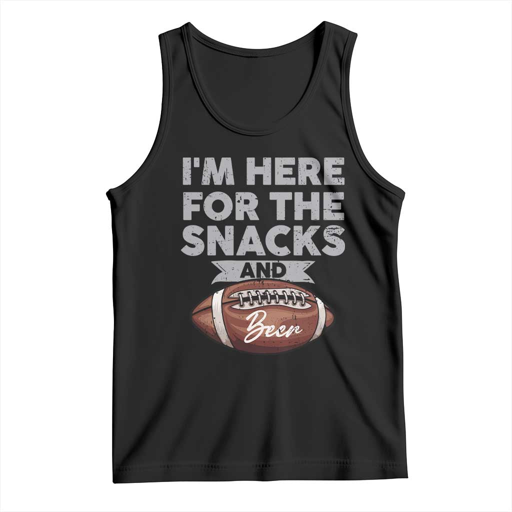 Funny Football Tank Top I'm Just Here For The Snacks And Beer