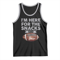 Funny Football Tank Top I'm Just Here For The Snacks And Beer