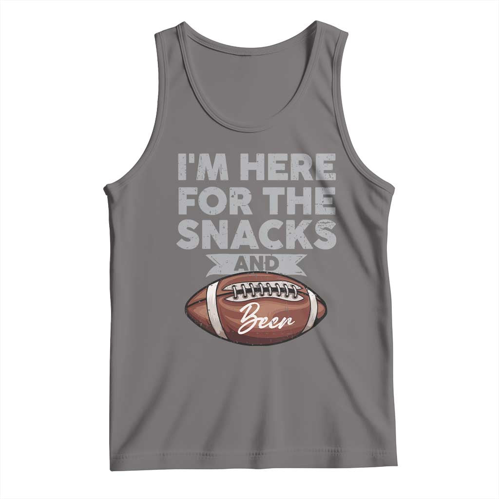 Funny Football Tank Top I'm Just Here For The Snacks And Beer