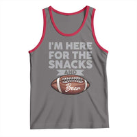 Funny Football Tank Top I'm Just Here For The Snacks And Beer