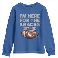 Funny Football Youth Sweatshirt I'm Just Here For The Snacks And Beer