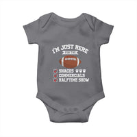 Funny Football Baby Onesie I'm Just Here For The Snacks And Commercials
