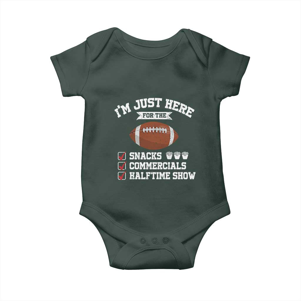 Funny Football Baby Onesie I'm Just Here For The Snacks And Commercials