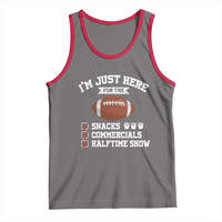 Funny Football Tank Top I'm Just Here For The Snacks And Commercials