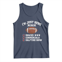 Funny Football Tank Top I'm Just Here For The Snacks And Commercials