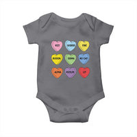 Funny Skibidi Valentine's Day Baby Onesie Rizz No Cap Conversation Hearts Sigma