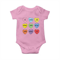 Funny Skibidi Valentine's Day Baby Onesie Rizz No Cap Conversation Hearts Sigma