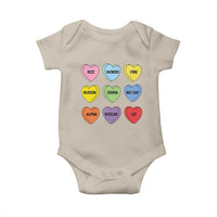 Funny Skibidi Valentine's Day Baby Onesie Rizz No Cap Conversation Hearts Sigma