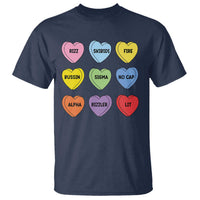 Funny Skibidi Valentine's Day T Shirt Rizz No Cap Conversation Hearts Sigma