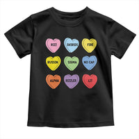 Funny Skibidi Valentine's Day Toddler T Shirt Rizz No Cap Conversation Hearts Sigma