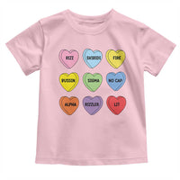 Funny Skibidi Valentine's Day Toddler T Shirt Rizz No Cap Conversation Hearts Sigma