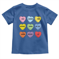 Funny Skibidi Valentine's Day Toddler T Shirt Rizz No Cap Conversation Hearts Sigma
