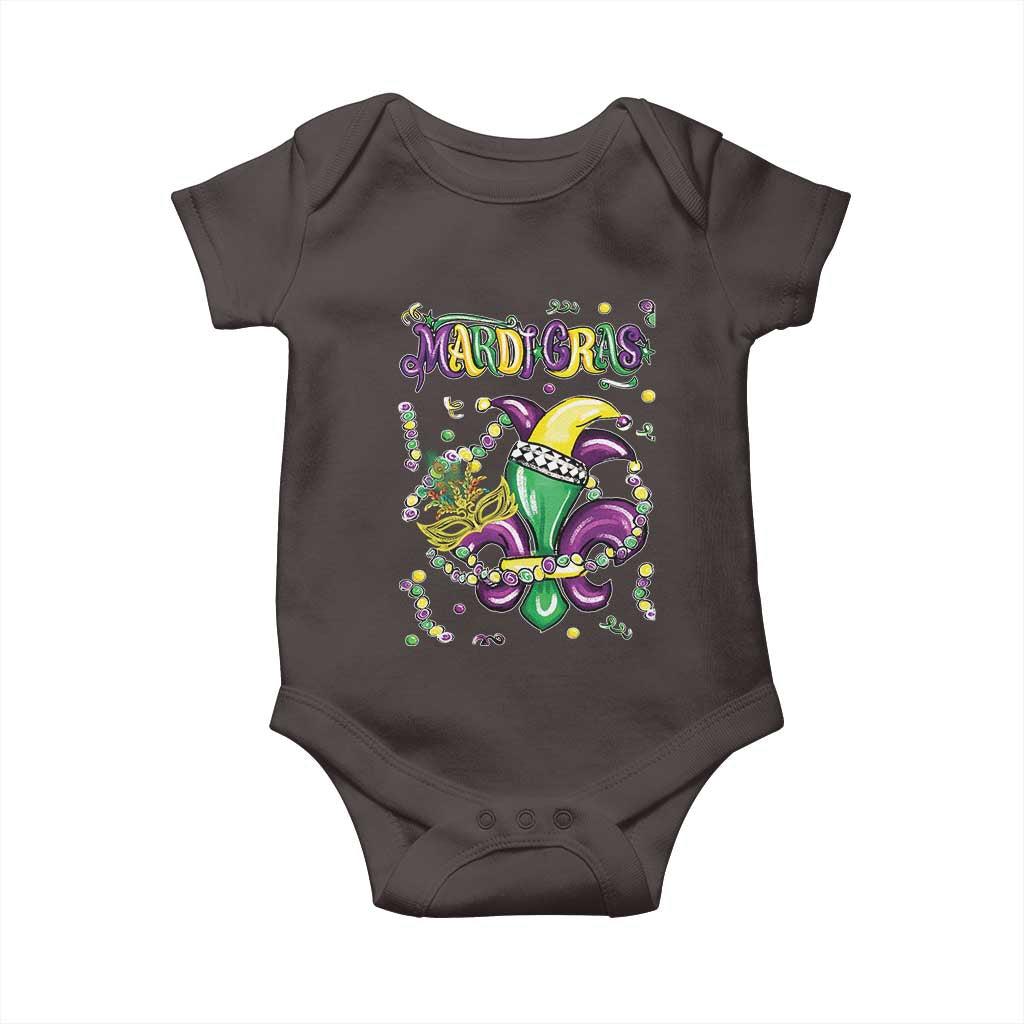 Mardi Gras Baby Onesie Fleur de Lis Carnival Fat Tuesday