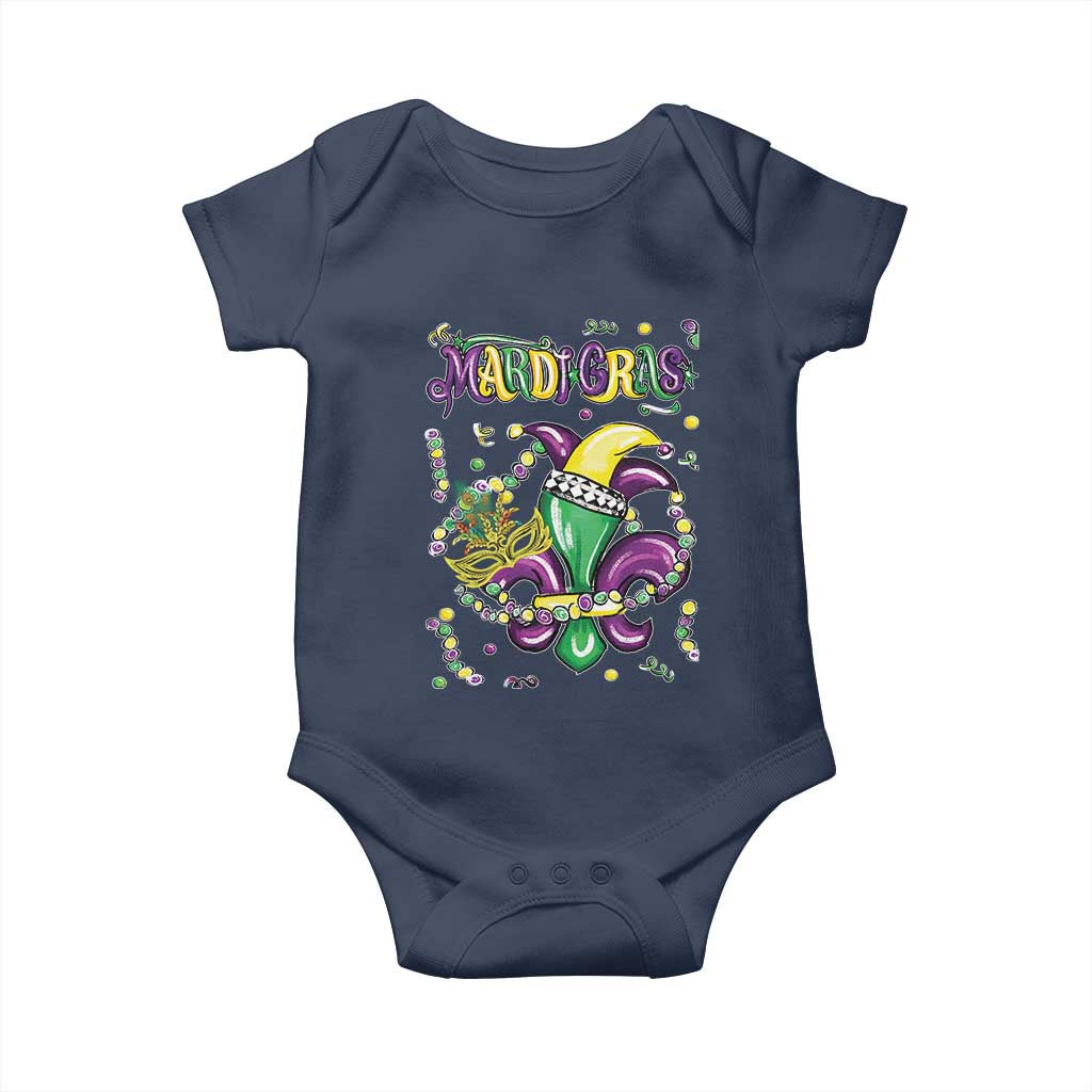 Mardi Gras Baby Onesie Fleur de Lis Carnival Fat Tuesday