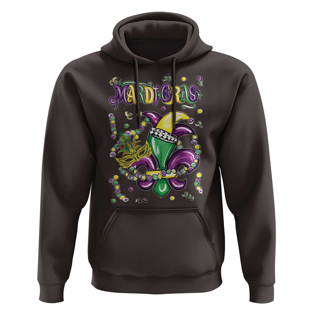 Mardi Gras Hoodie Fleur de Lis Carnival Fat Tuesday