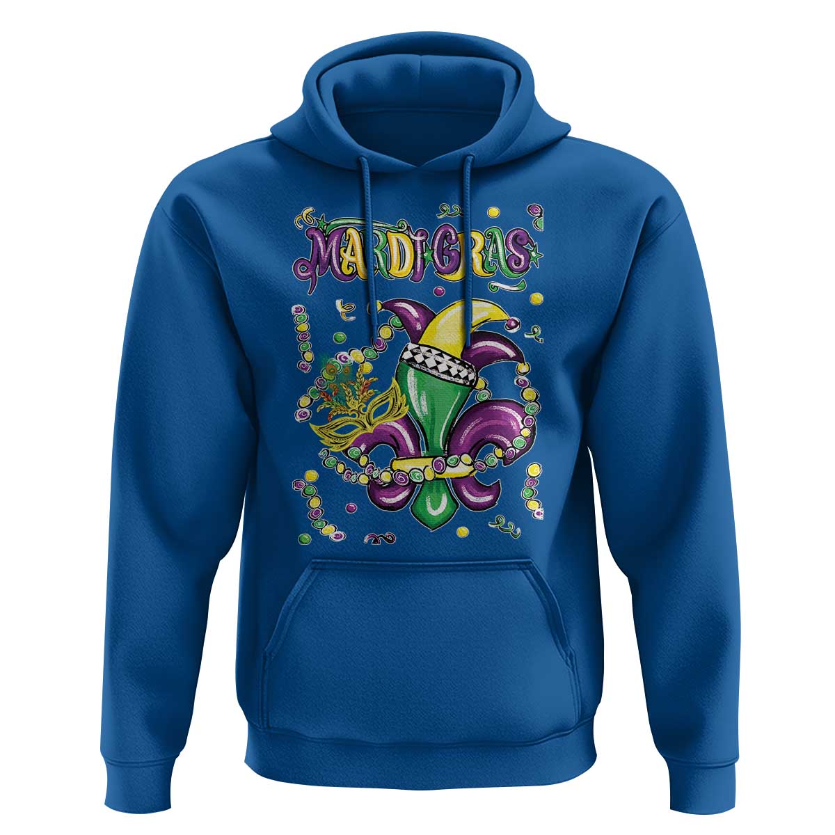 Mardi Gras Hoodie Fleur de Lis Carnival Fat Tuesday