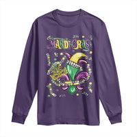 Mardi Gras Long Sleeve Shirt Fleur de Lis Carnival Fat Tuesday
