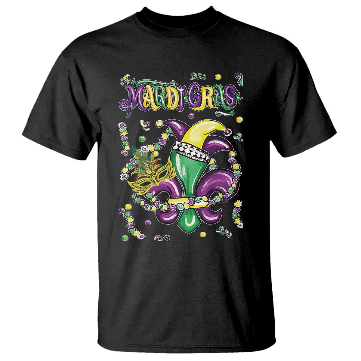 Mardi Gras T Shirt Fleur de Lis Carnival Fat Tuesday