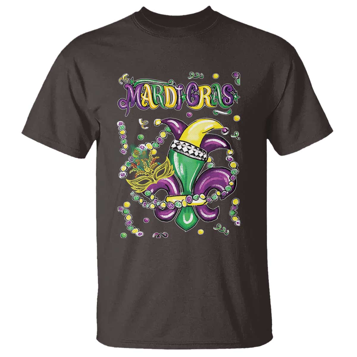 Mardi Gras T Shirt Fleur de Lis Carnival Fat Tuesday