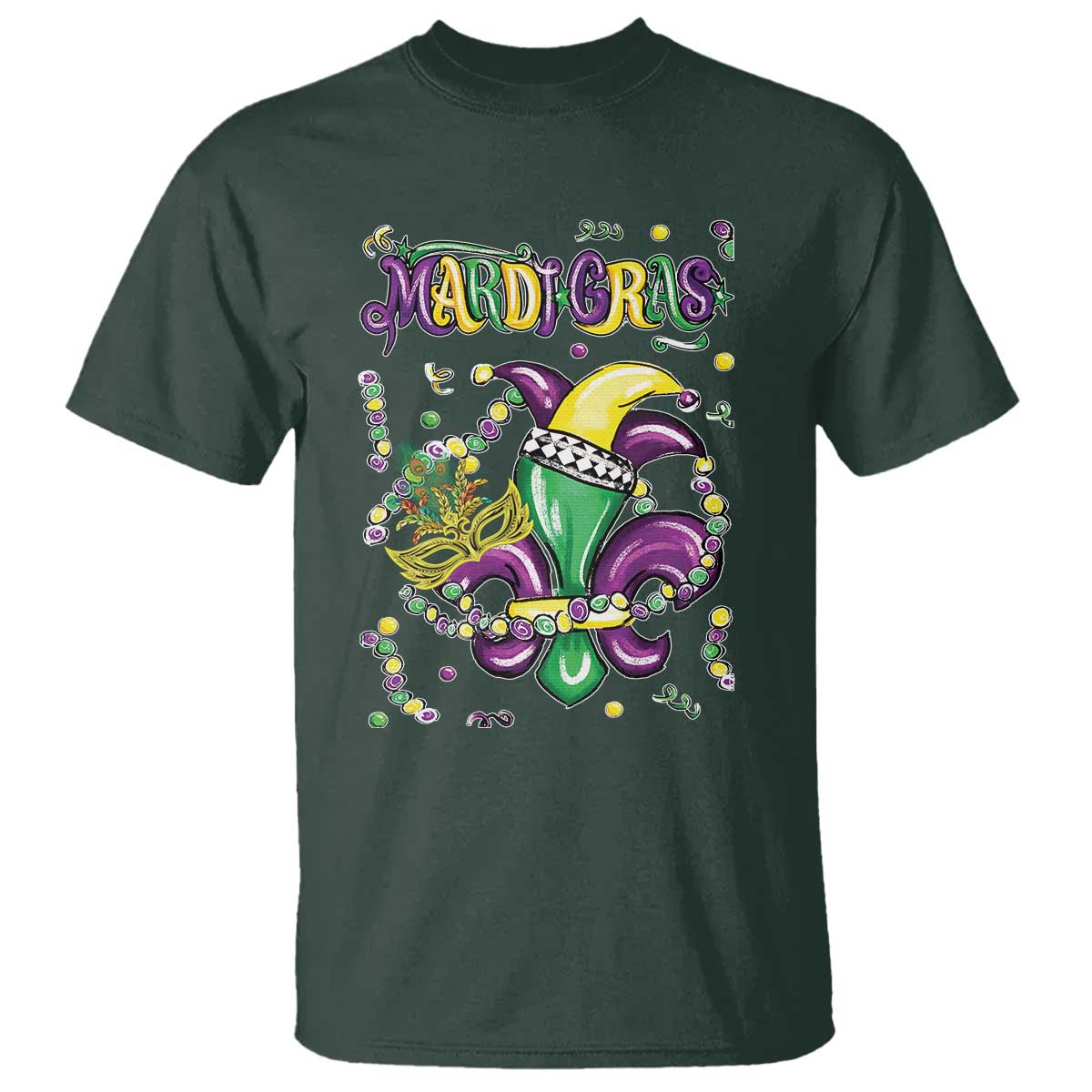 Mardi Gras T Shirt Fleur de Lis Carnival Fat Tuesday