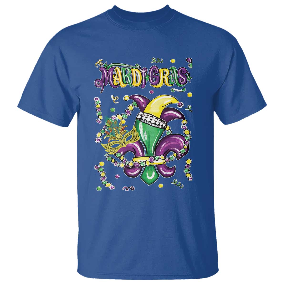 Mardi Gras T Shirt Fleur de Lis Carnival Fat Tuesday